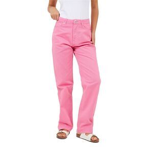 Brave Soul Womens/Ladies Para Mid Rise Straight Leg Jeans / Fuchsia